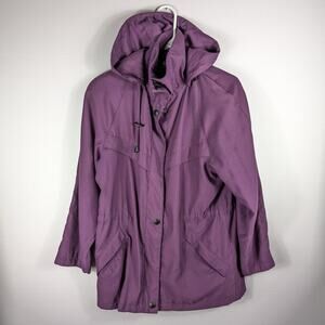 Aeros by Kristen Blake Hooded Jacket Women’s Petite P Purple Lightweight Coat